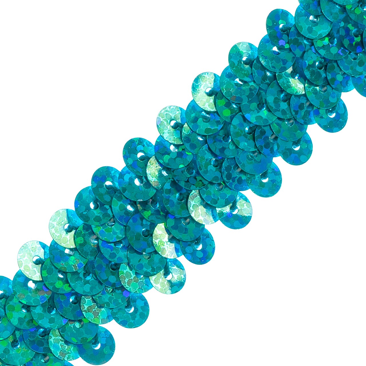 5 yards of 2 Row 7/8" Starlight Hologram Stretch Sequin Trim | 5 yard cut